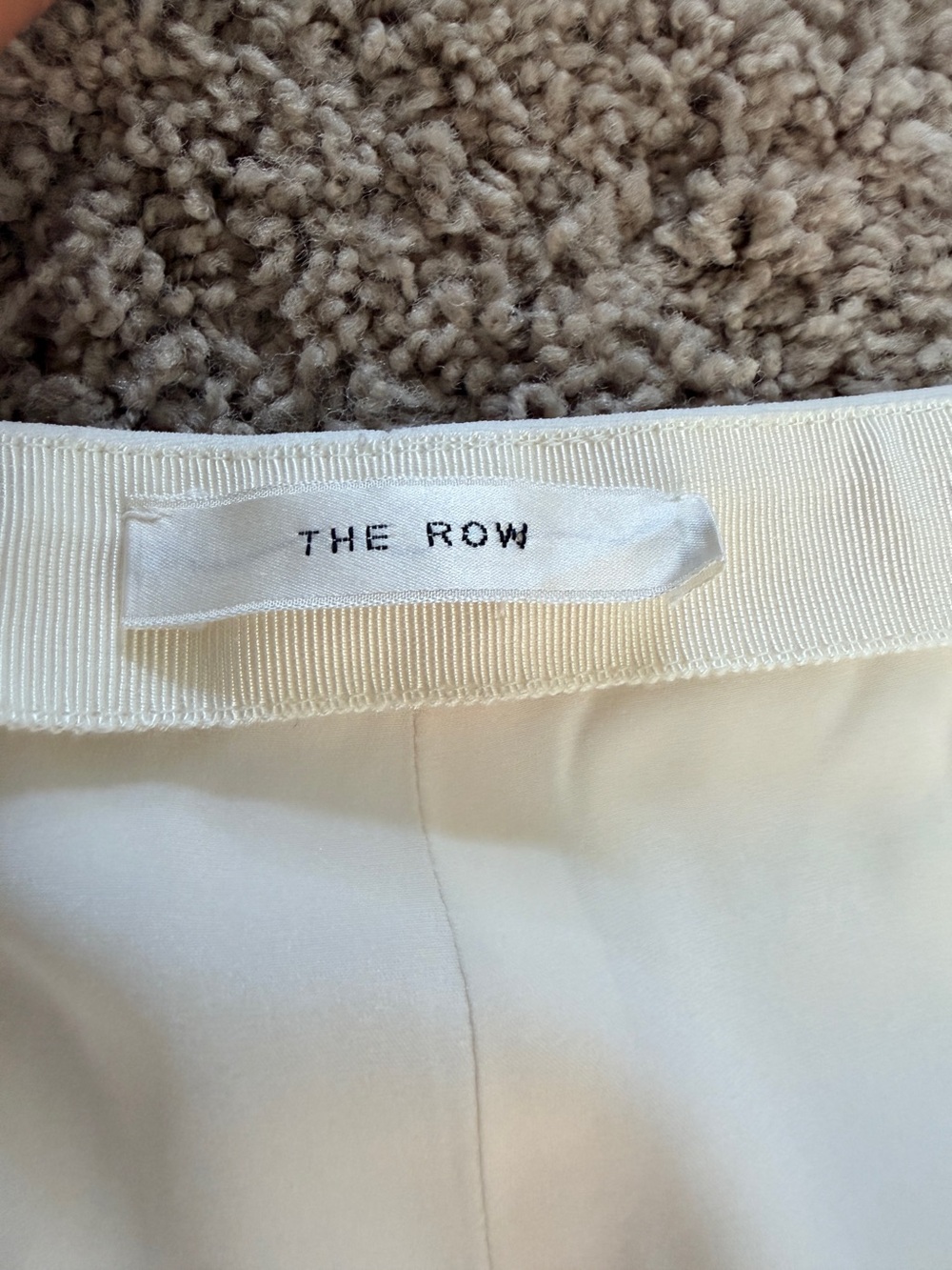 The Row Off White Split Hem Trousers - Picture 8 of 13